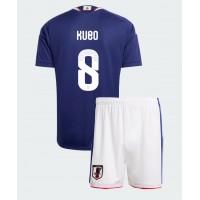 Billiga Japan Takefusa Kubo #8 Barnkläder Hemma fotbollskläder till baby VM 2026 Kortärmad (+ Korta byxor)